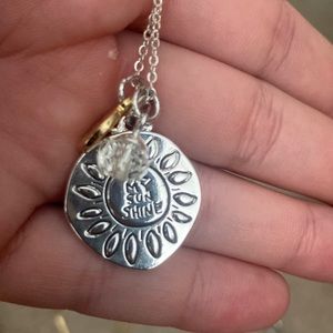 You’re My Sunshine Silver Necklace